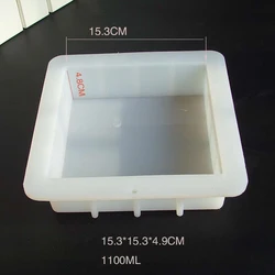 1100ML Square Rendering Soap Silicone Mold Loaf Soap Making Mould Handmade Soap DIY Crafts Silicone Soap Decorating