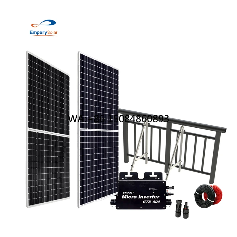 Balcony solar power generation  600W MPPT Germany Solar System Kit Flexible Balcony Garden Panel On-Grid Tied Home System