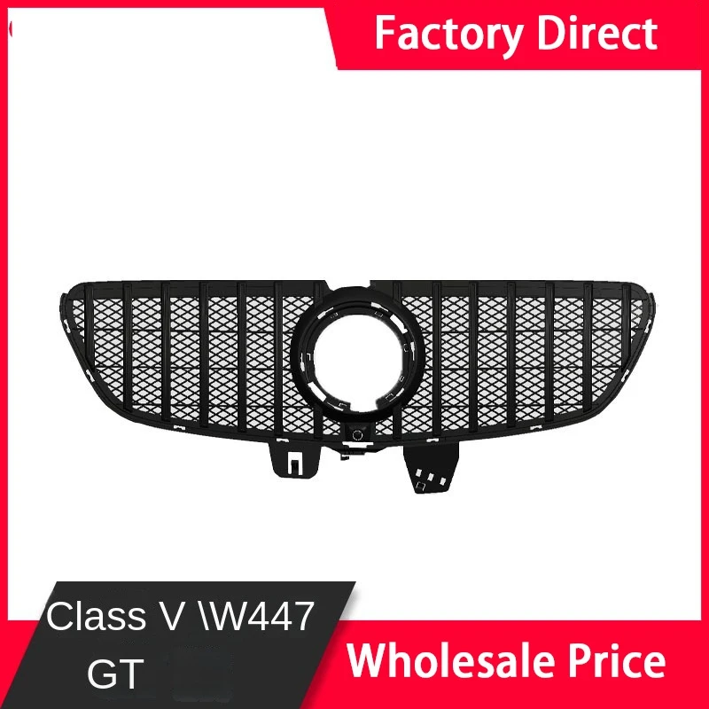

Front Grille For VITO/V Class W447 GT Mesh Grille Black Silver for V260 V250 Front Bumper Racing Grill for Mercedes Vito W447