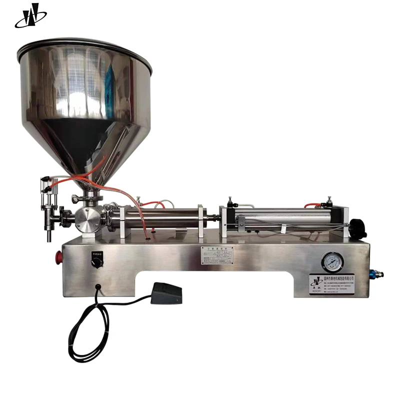

G1WG 100-1000ml Pneumatic Semi-Automatic Peanut Butter Viscous Liquid Yogurt Jelly Tomato Paste Jam Sauce Honey Filling Machine