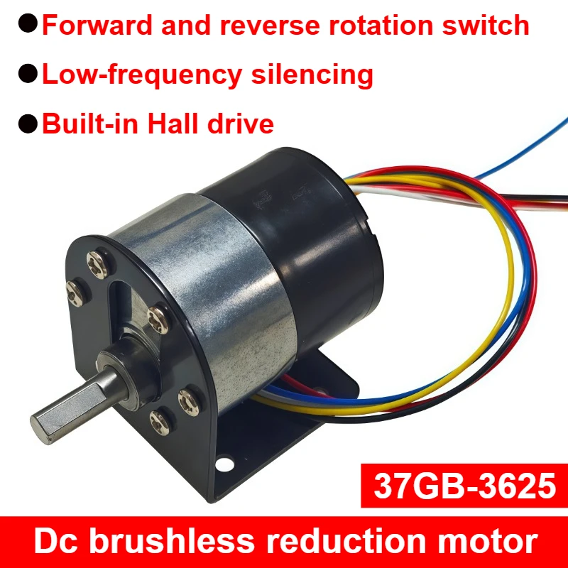 1pc 37GB-3625 micro motoriduttore DC 12V brushless motore avanti e indietro 24V Hall motoriduttore 35Kg accessori per utensili elettrici