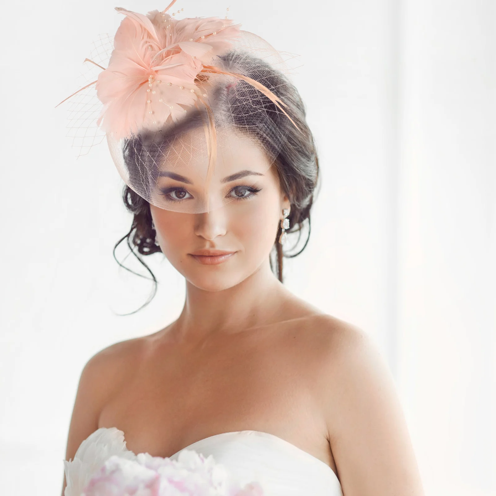 

1Pcs Flower Hairpin Durable Mesh Hairpiece for Wedding Party Bridal Hair Accessory Women Headdress Party Hair Clip