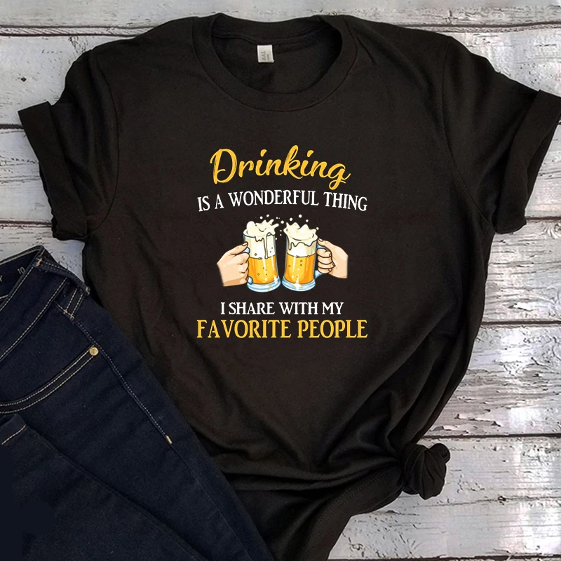 Drinking Friends Aesthetic Clothes Drinking Holiday Tops Aesthetic Beer Funny Holiday Tshirt Celebration Party Friends Clothes