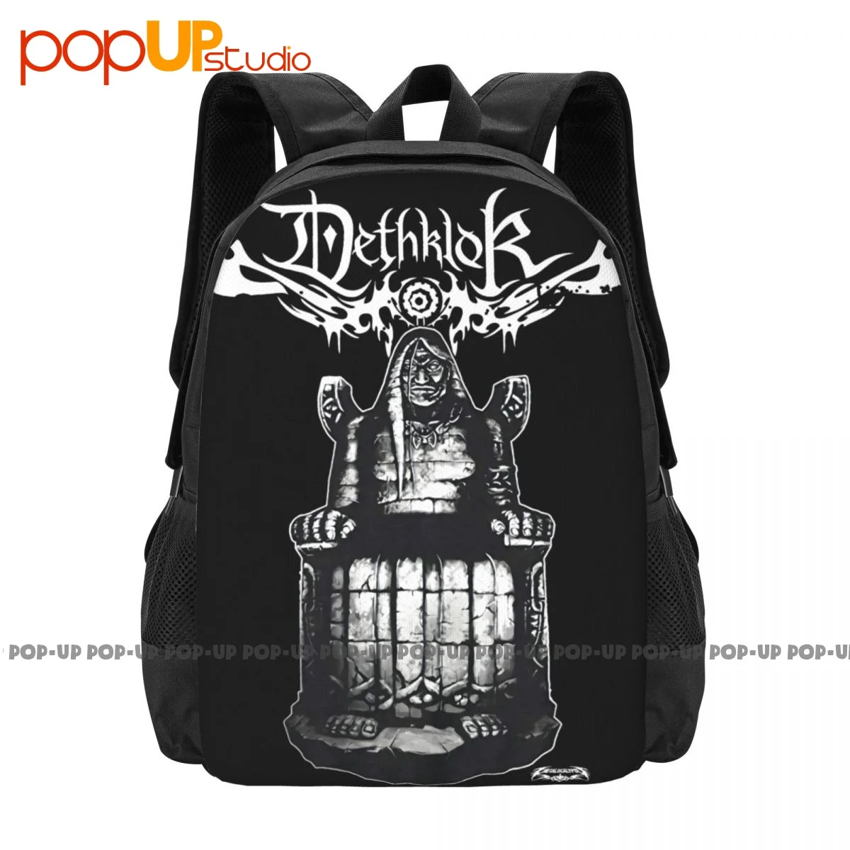 Metalocalypse Dethklok Statuely Backpack Large Capacity Vintage Swimming Sports Bag Riding Backpack