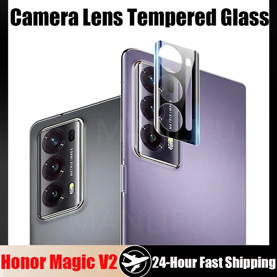 3D Camera Lens Cover Case For Honor Magic V2 Back 9H Hardness Tempered Glass Camera Protector For MagicV2 Lens Ring Film Cover