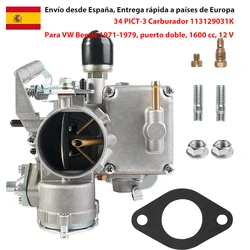 34 PICT-3 New Carburetor For Volkswagen Beetle Super Dual Port 12V 1600CC Electric Choke Carb#98-1289-B 113129031K 113-129-031-K