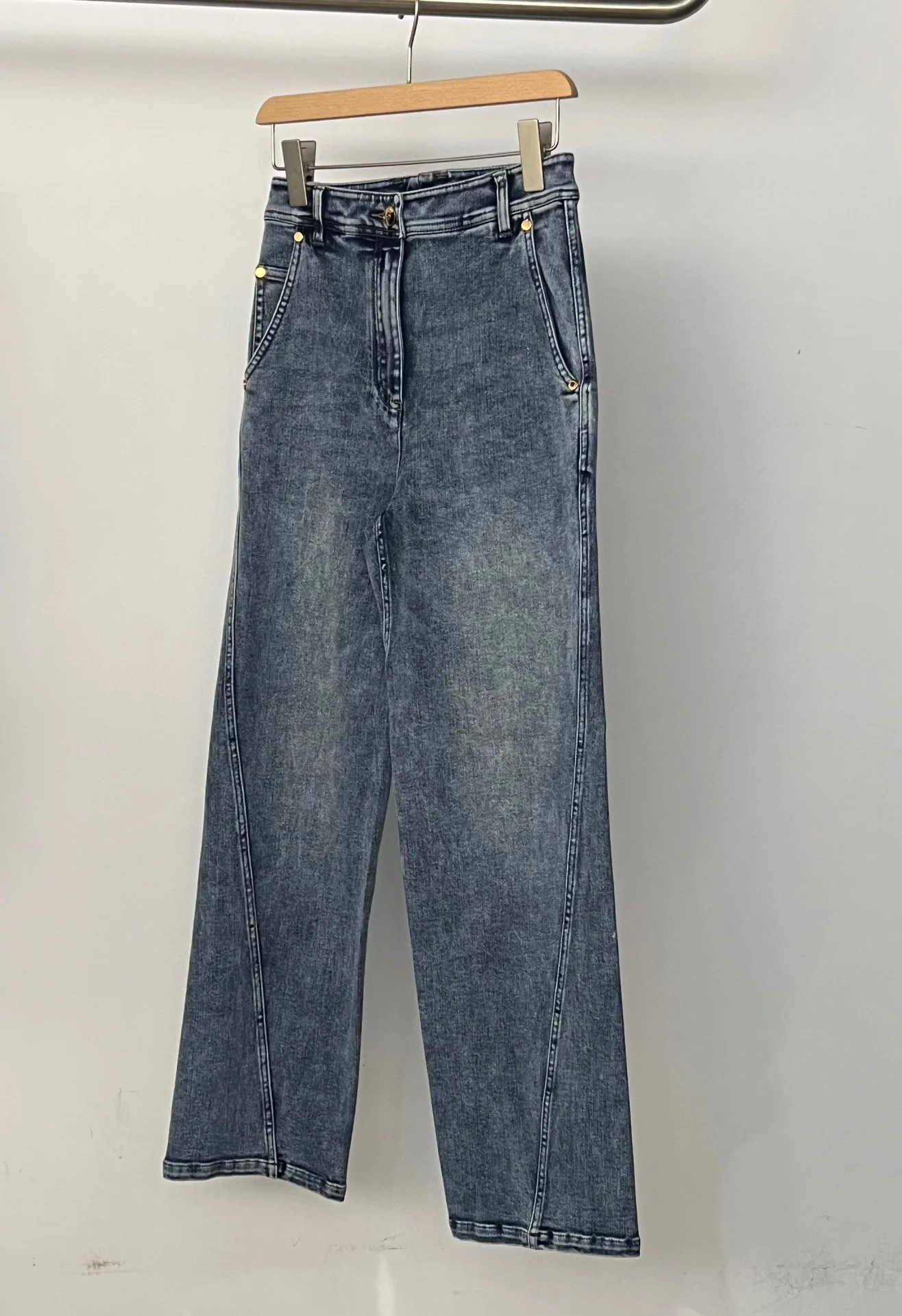 High quality casual wide leg jeans