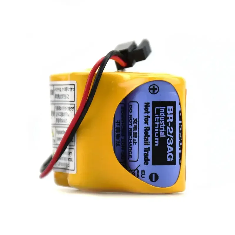 بطاريات صناعية أصلية PLC-ion مع قابس خطاف أسود لبطارية باناسونيك Fanuc ، 3AGCT4A ، 6V ، 10 V