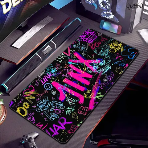 Mouse pad xxl laptop teclado almofada computador liga das lendas arcano tapete de mesa pc anime menina lockrand mousepad jinx lol tapete de mesa