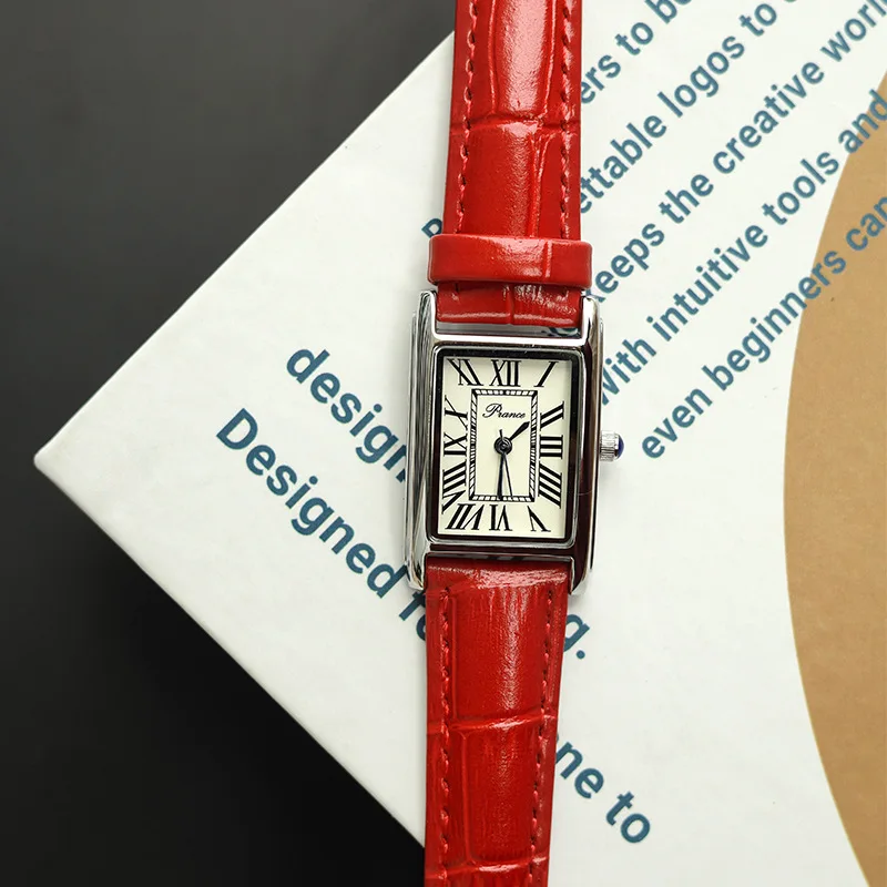 2024 Fashion Women Watch Small Simple Retro Leather Watch For Women Casual Vintage Quartz White Clock Wristwatches For Ladies