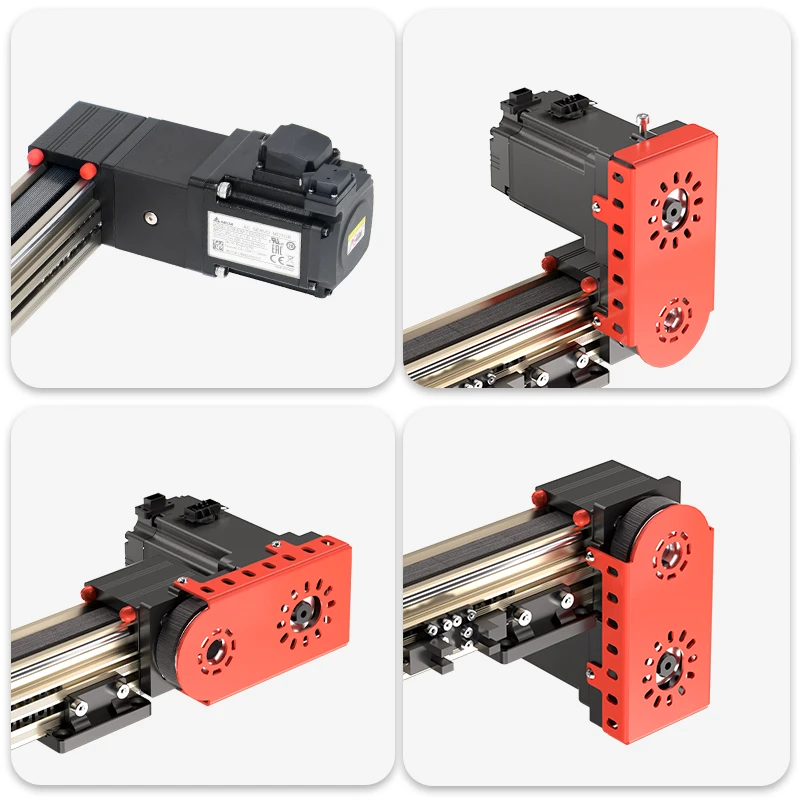 QRXQ RXP45 400w Fold Back Installation 0-1500/s Belt Axis Linear Guide Shaft Actuator Position Slide Precision CNC Linear Rail