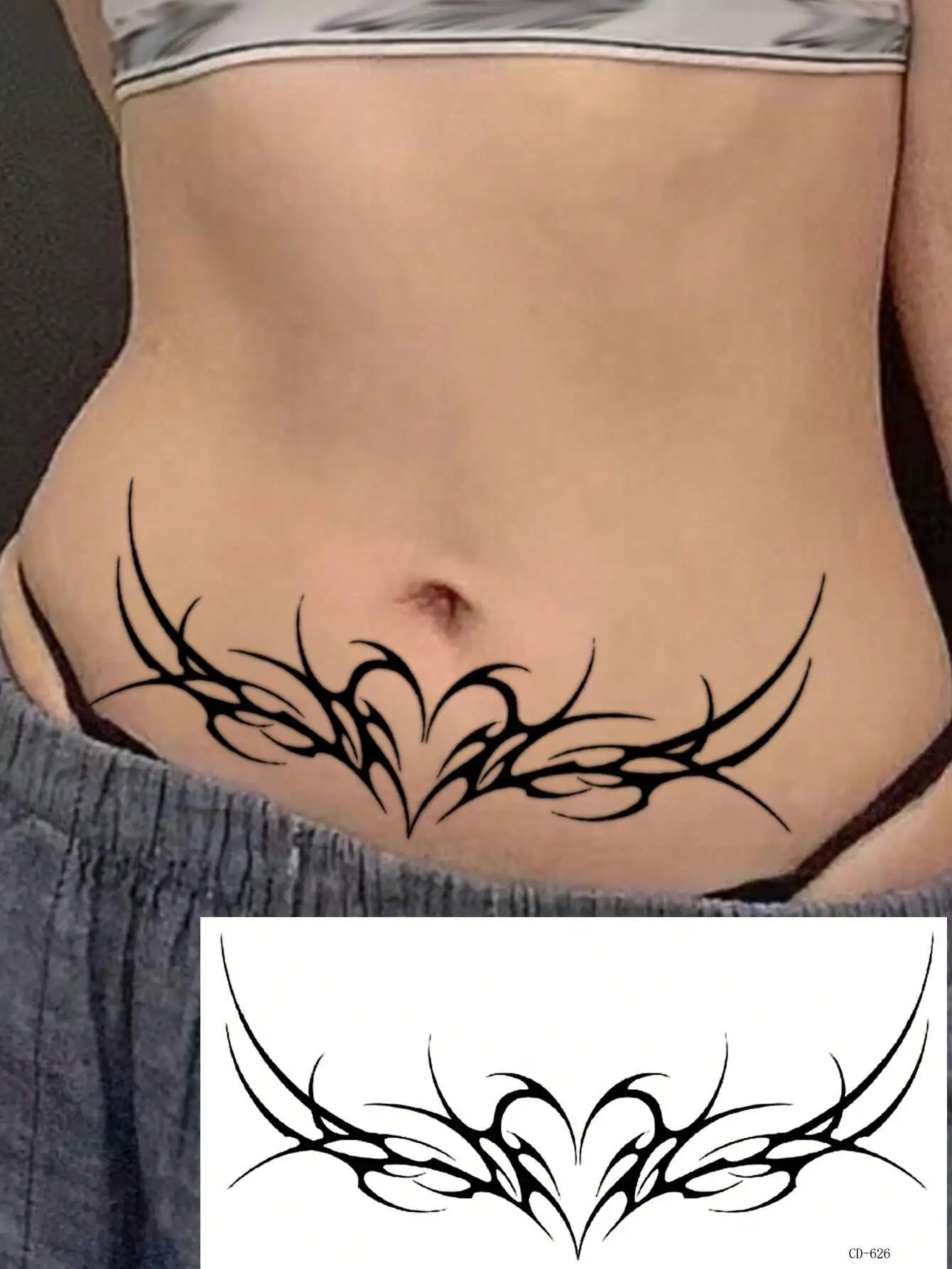 

1pc Pvc Waterproof & Sweatproof Temporary Tattoo Sticker For European And American Style Ins Enchanting Girl Elf Hearts, Flowers & Wings Printed, Fashionable And Cool, Suitable For Daily Use By People