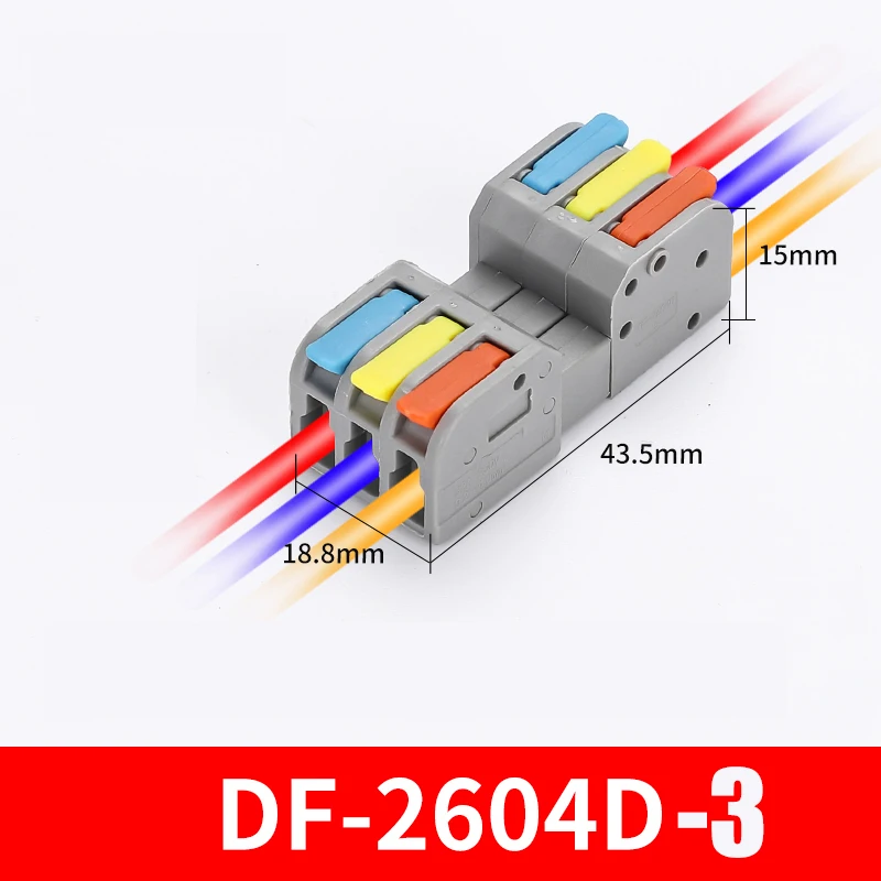 chnhj 10PCS Docking Mini Schnell Draht Stecker Universal Kompakte Elektrische Verdrahtung Anschlüsse Push-in Butt Leiter Terminal Block 8