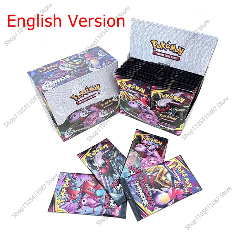 360Pcs TCG Sun & Moon Unified Minds English Booster Battle Transaction Card Trading Cards Game Collection Toys Gifts