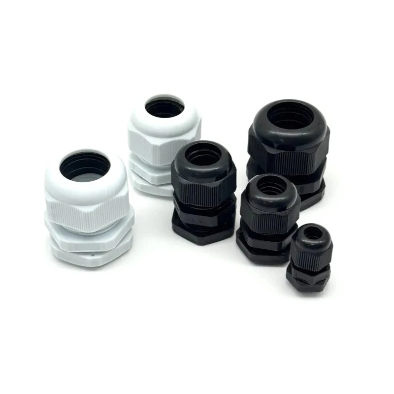10PCS Nylon Cable Glands PG 7/9/11/13.5/16/19 High Quality IP68 Wire Plastic Waterproof Connector Cable Sleeve Adjustable Joints