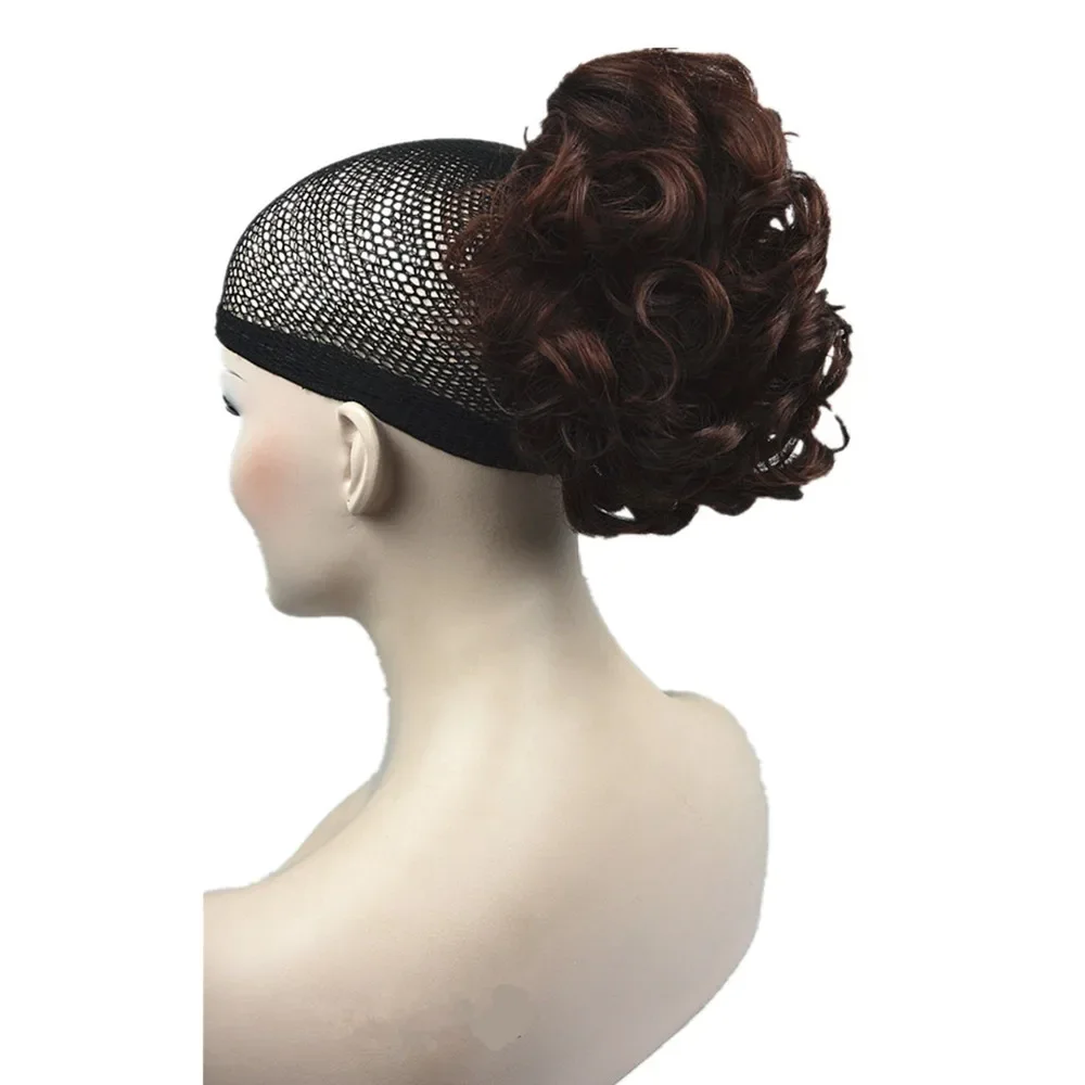 Strongbeauty curto encaracolado garra clip-on cabelo rabo de cavalo peruca de extensão sintética 42 cores