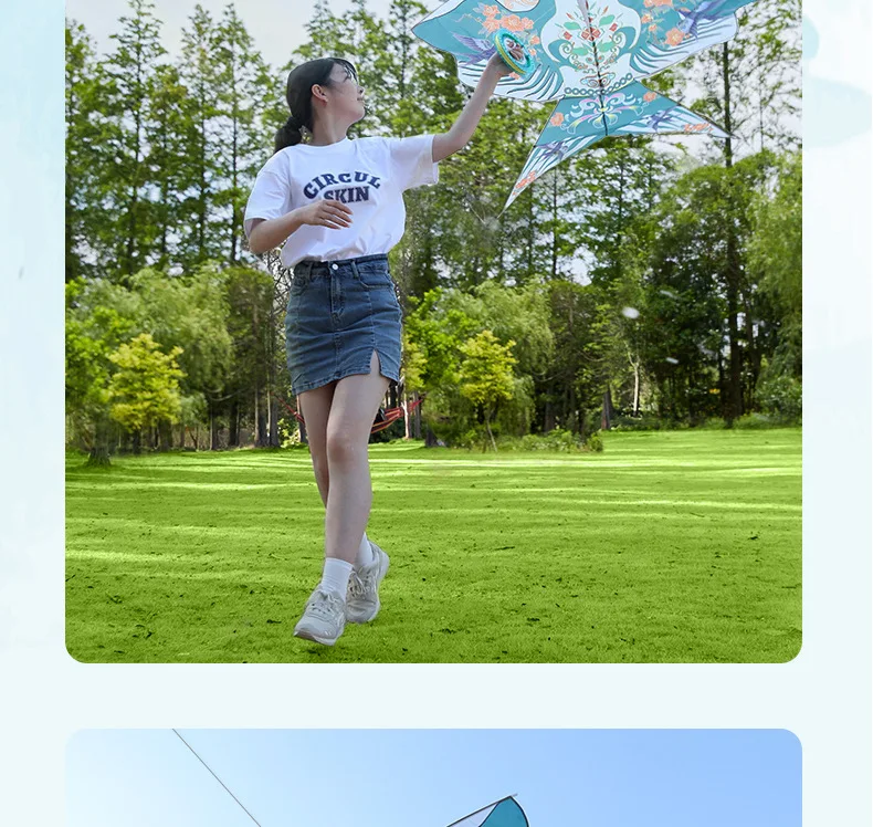 Großer Schwalbendrachen, Graslanddrachen, Brise, Fliegen, für Kinder und Erwachsene, zum Hinzufügen von Schnurdrachen, langer Schwanz, Gingham, Outdoor-Spaß, Sportspielzeug