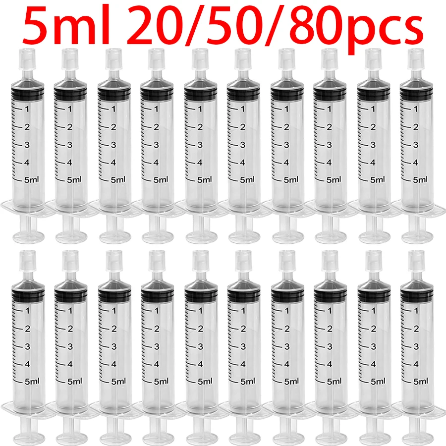 20/50/80 Stück 5ml Spritze aus Kunststoff, Parfüm-Dispenser-Werkzeug, Nachfüllungen für Kosmetika zur quantitativen Verteilung in nachfüllbaren Flaschen – Detail 1