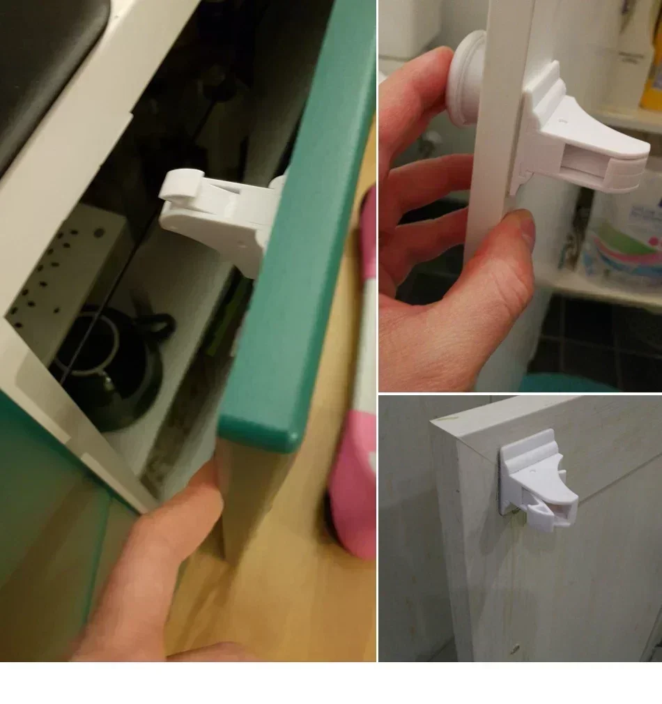 Magnetisches Kindersicherung, Begrenzer, Kinderschutz, Baby-Sicherheitsschloss, unsichtbares Schloss, Kindersicherheit, Schubladenriegel, Schranktür – Detail 4
