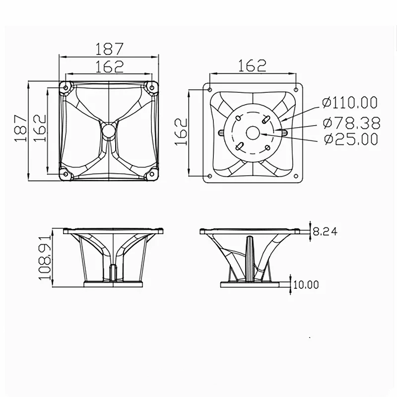 MW Audio 1"/1,4" Bühnenhorn mit Doppelröhre, 55 ° /110 ° x 50 ° Breitbandiger Wellenleiter für Profi-Lautsprecher – Detail 2