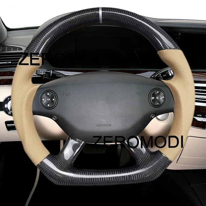 

Гоночный руль из углеродного волокна и перфорированной кожи для Mercedes-Benz S-Class W221 S280 S300 S350 S400 S500 S600 2008