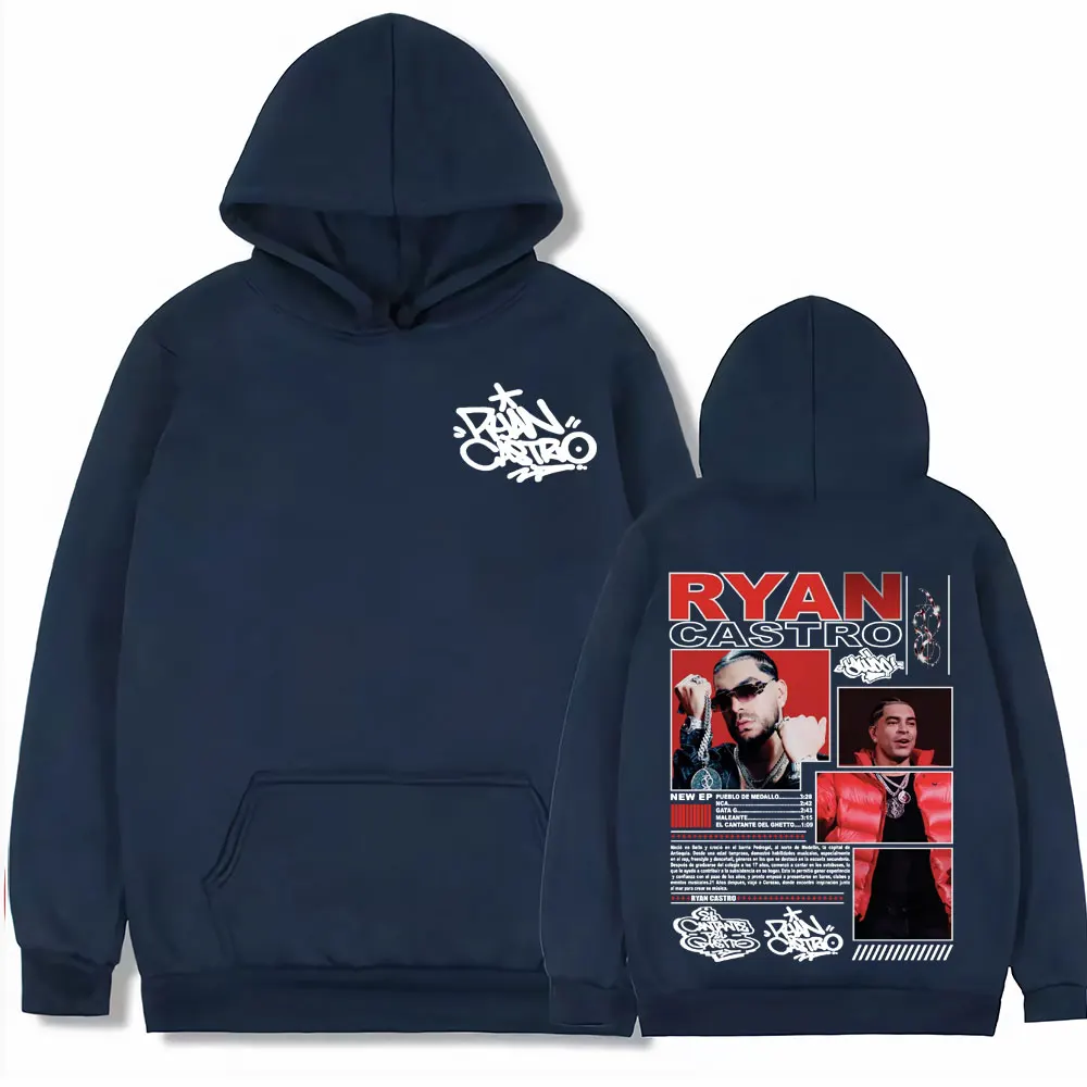 Rapper Ryan Castro Music Album Tour 2025 Merch Hoodies Men Women Fashion Casual Fleece Pullovers Vintage Hip Hop Punk Sweatshirt