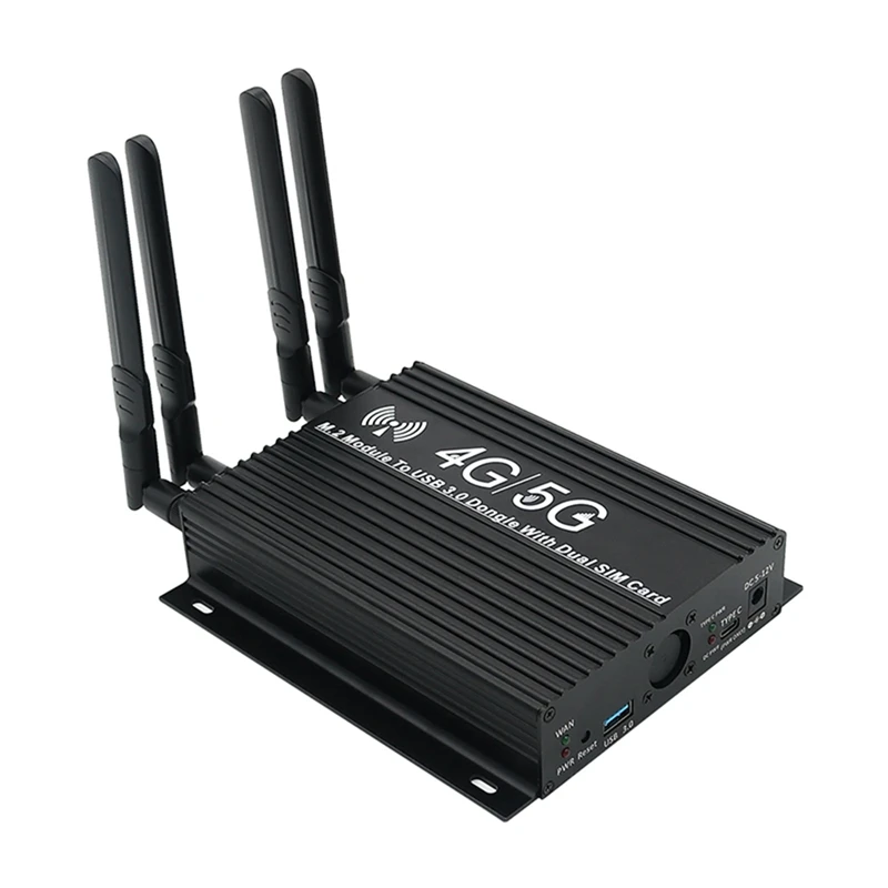 NGFF(M.2) 4G/5G Module To USB 3.0 Adapter With Cooler Fan Auxiliary Power With Fan And Housing