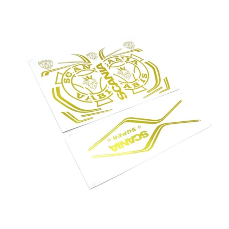 

Simulation Model Truck Golden Painted UK Sticker Decoration for 1/14 Tamiya RC Truck Dump Truck SCANIA 770s V8 Accessories