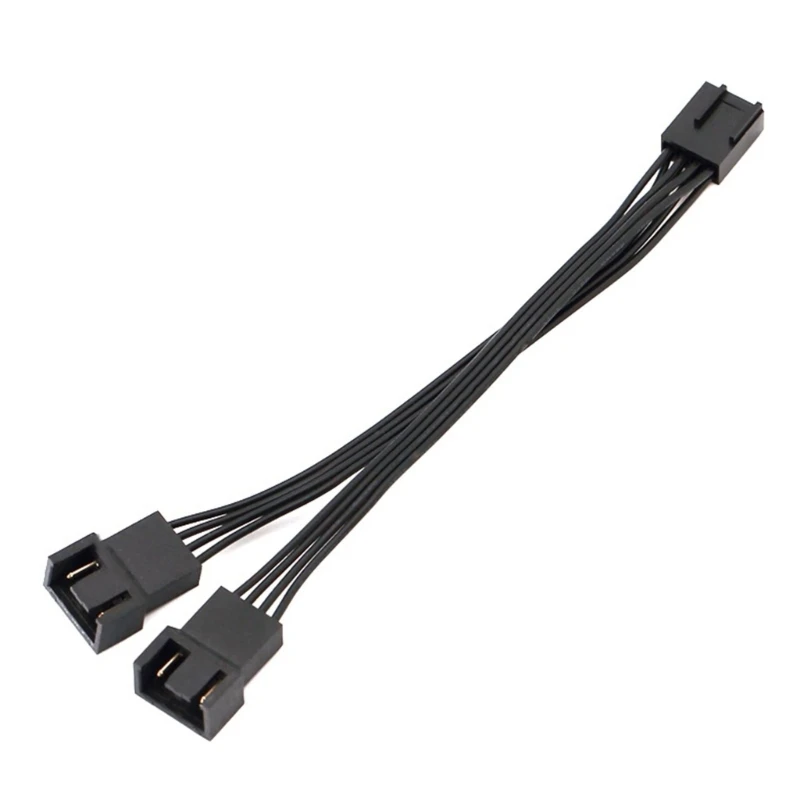 2Way 4Pin PWM Y Splitter Cable for Computer Fan 1 to 2 4Pins Connectors For PC Case Fan Extension Cable Computer Cooling Systems