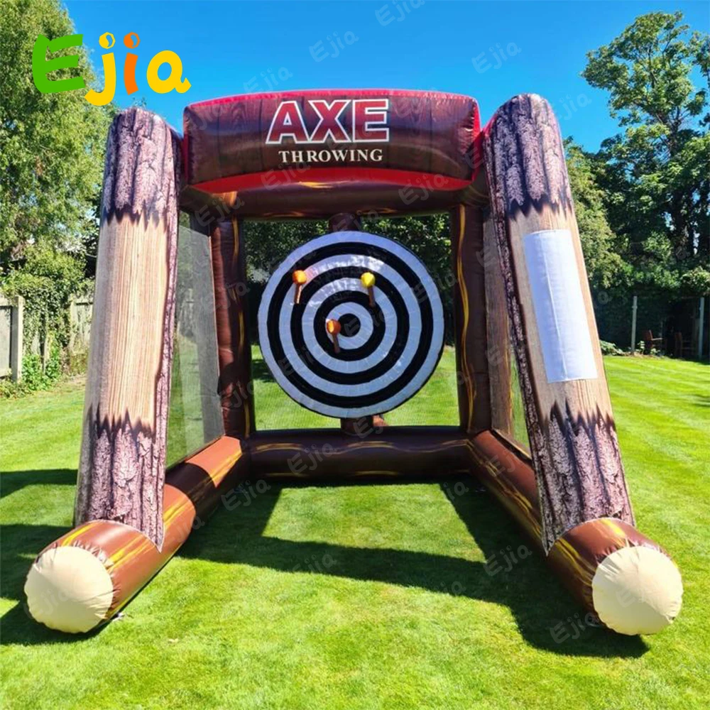 2 Players Carnival Inflatable Axe Throwing Game Inflatable Soccer Dart Shooting Sticky Game Board Sports Games Interactive Party