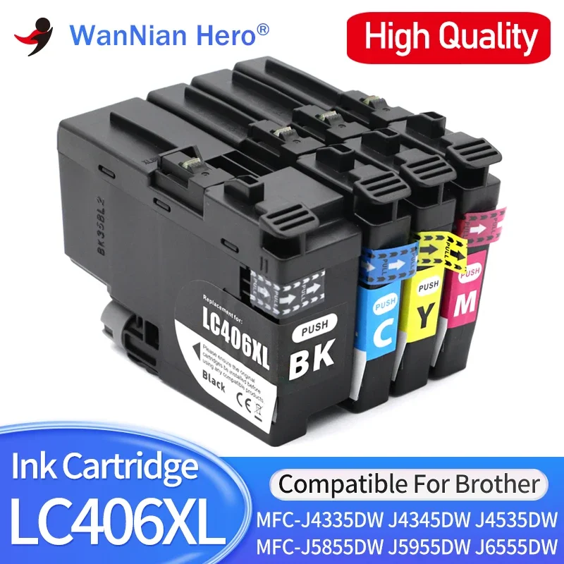 LC406 Compatible Ink Cartridge For Brother LC406 LC406XL HL-JF1,MFC-J4335DW J4345DW J4535DW J5855DW J5955DW J6555DW J6955DW INK