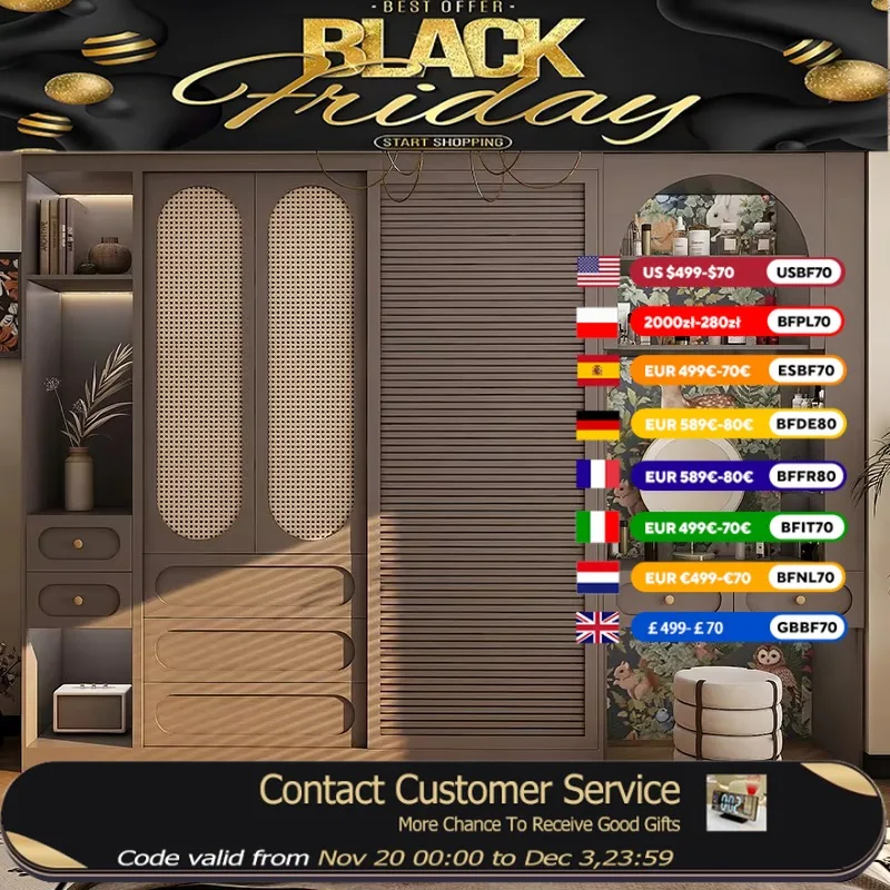 

Large Hanging Clothes Wardrobes Luxury European Storage Clothes Closet Bedroom Wooden Drawers Ropero De Madera Furniture Home