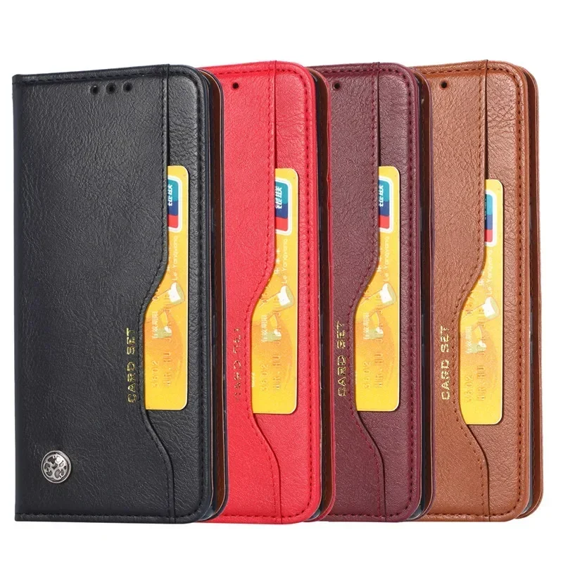 Luxus Leder Brieftasche Telefon Fällen Für iPhone XR X XS Max 12 Mini 11 Pro Flip Stand Abdeckung mit Karten Slots für iPhone SE 2020