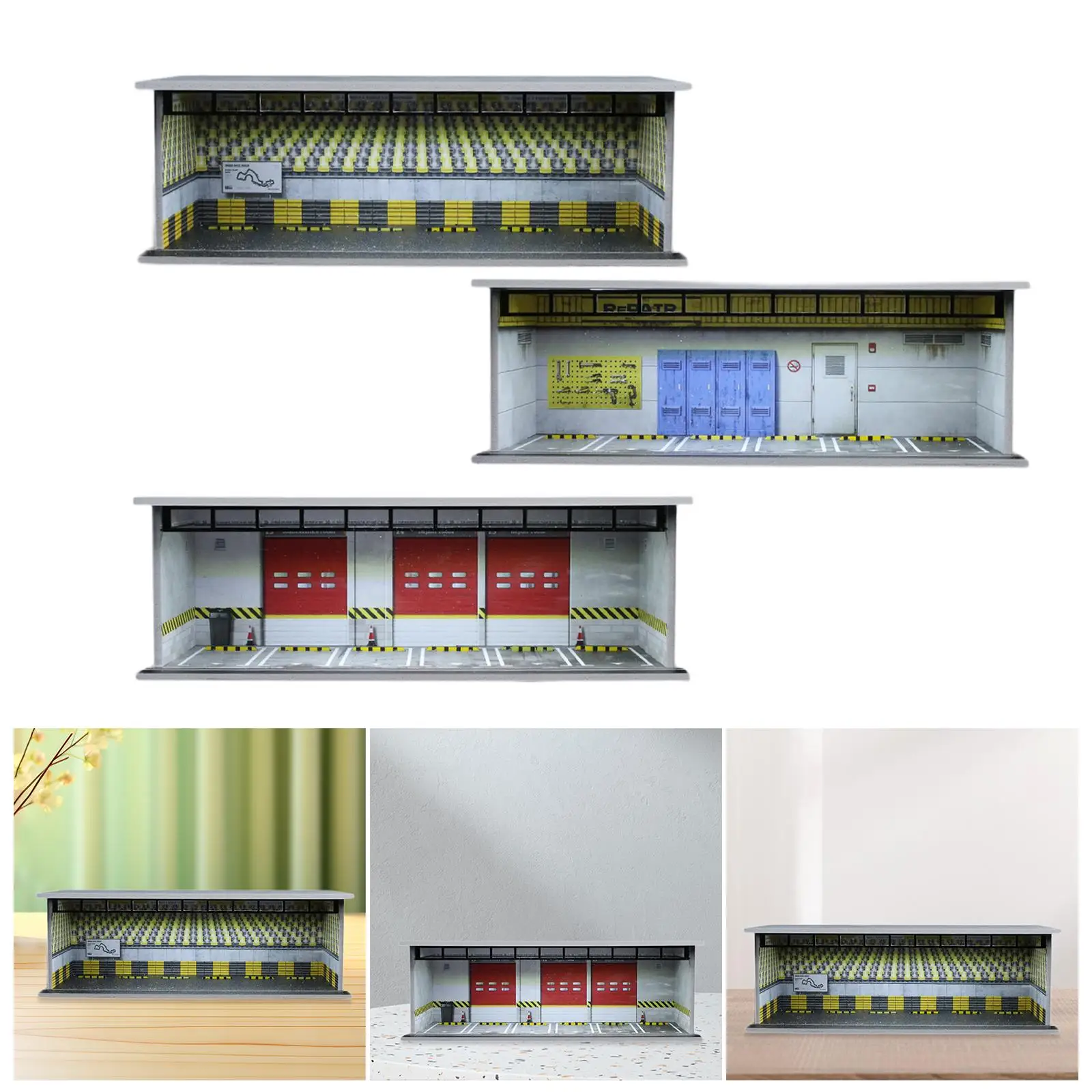 

1:64 Scale Parking Lot Display Case Parking Garage Diorama for Diecast Car