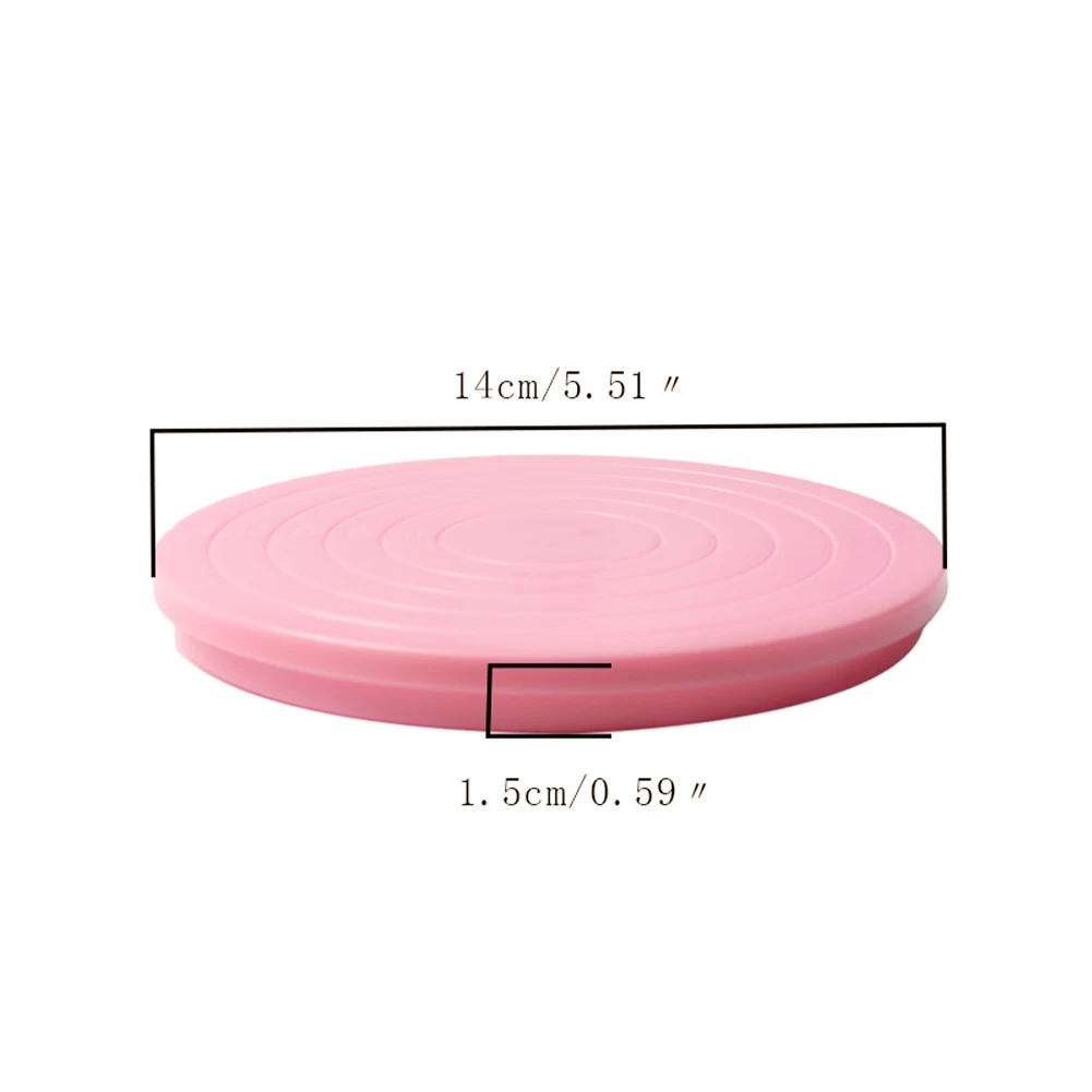 Cake Rotary Table DIY Mini Plastic Fondant Cake Turntable Revolving Platform Round Cookie Stand Rotating Home Kitchen Accessory