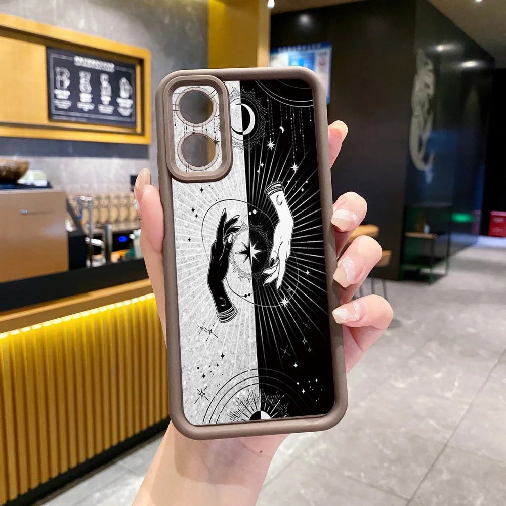 for OPPO A60 A18 A38 A17 A16 A57 A77 4G A59 A98 A78 A58 5G Star Hands Planet Case Anti Drop Cover