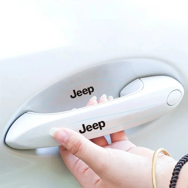 

8Pcs Car Door Handle Bowl Anti-Scratch Protector Sticker for Jeep Renegade Cherokee Patriot Liberty Transparent Car Accessories