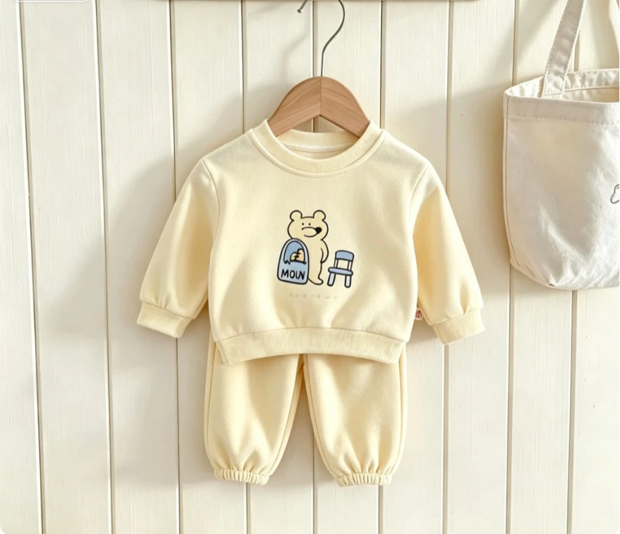 Small Kid Casual Tracksuit Animal Graphic Sweatshirt Suit Toddler Round Neck Long Sleeve Top Matching Pants Wear Clothing Suits
