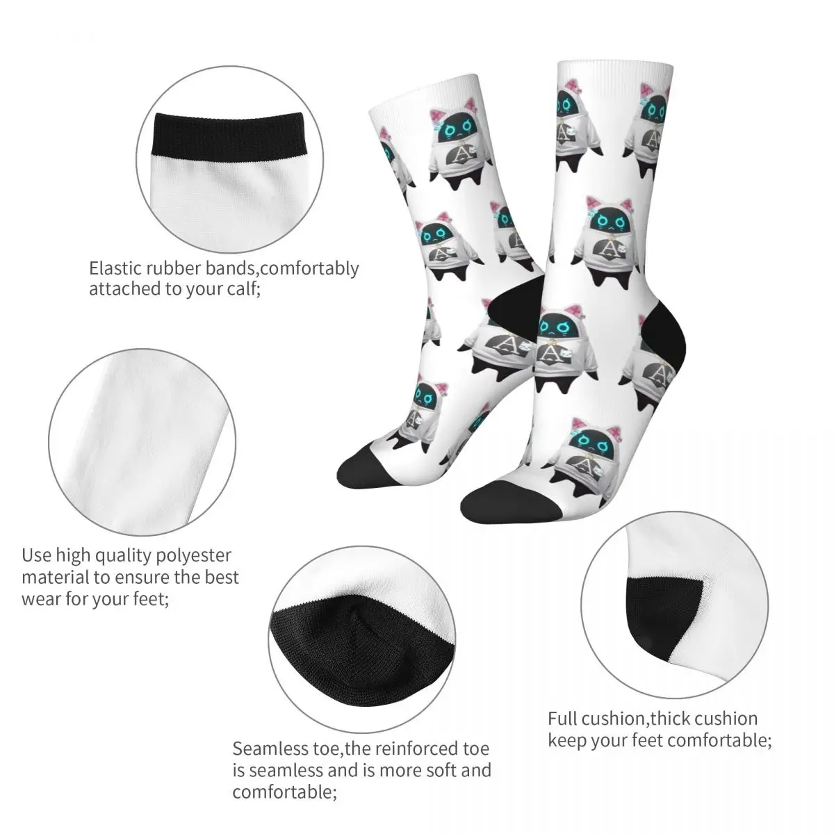 Meowboo A Zenless Zone Zero Socks Men Women Polyester Casual Socks Novelty Spring Summer Autumn Winter Socks Gifts