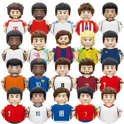 Nuevos juguetes para niños, bloques de construcción de estrellas de fútbol, jugador deportivo, pelota de fútbol King, Mini figuras de acción, juguetes para niños, regalos de navidad