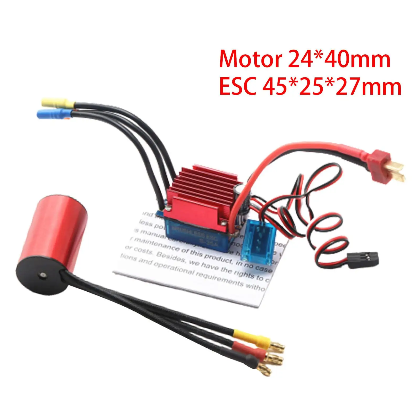 2440 Brushless Motor 35A ESC Combo Sensorless Brushless RC Motor for 1/12 Scale RC Truck Spare Parts Replacements Accessory