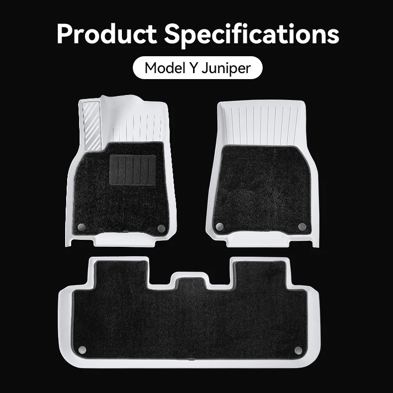 YZ TPE Auto-Fußmatten mit Metallpedalen für Tesla Model Y Juniper, integriertes Kofferraummatte-Set, wasserdicht, für alle Jahreszeiten geeignet. – Detail 16