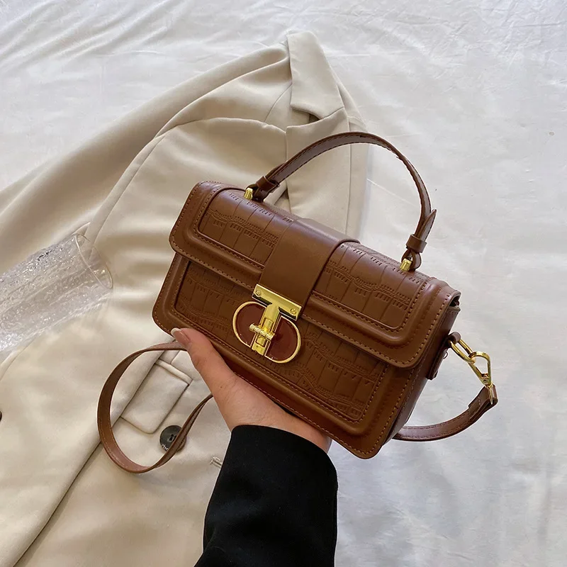 

2025 Spring/Summer New! Premium Solid Color Handheld Box Bag - Stylish Small - Batch Luxury Single Shoulder Bag