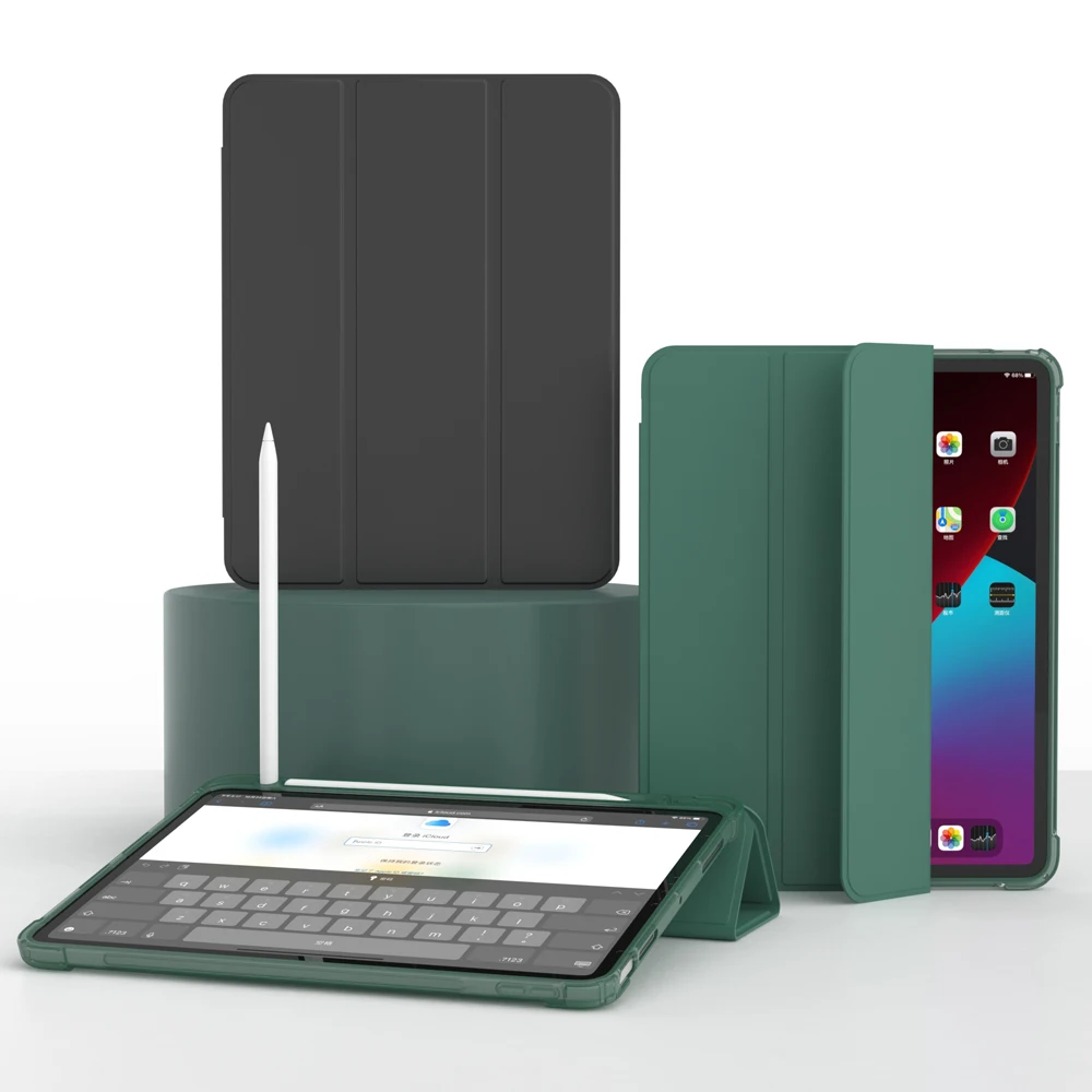 

For iPad 10 2 Case 9th Generation TPU Protective Shell With Pencil Holder For iPad 10 2 "2021 2020 2019 Cover