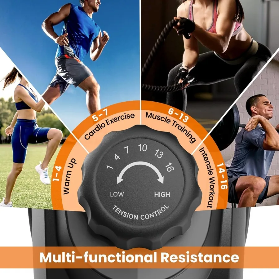 دراجة تمرين مستلق للاستخدام المنزلي مصممة للبالغين وكبار السن تقدم عملية هادئة وتعديل المقاومة 16 مستوىًا #5