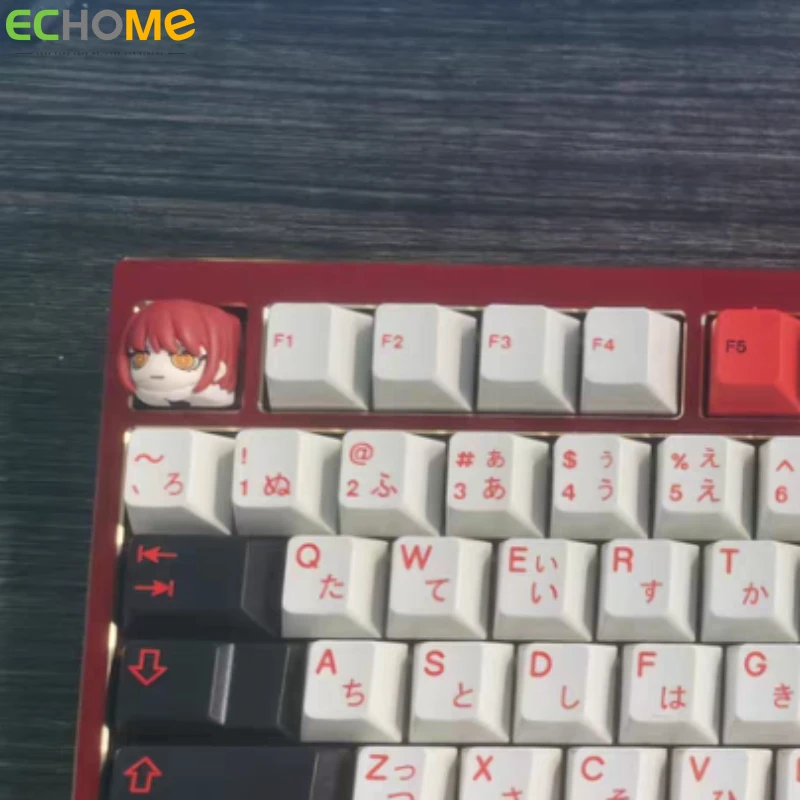 Makima Keycaps Cute Japanese Anime Keycap Custom Original Resin Drip Glue Key Cap for Gaming Mechanical Keyboard Accessories