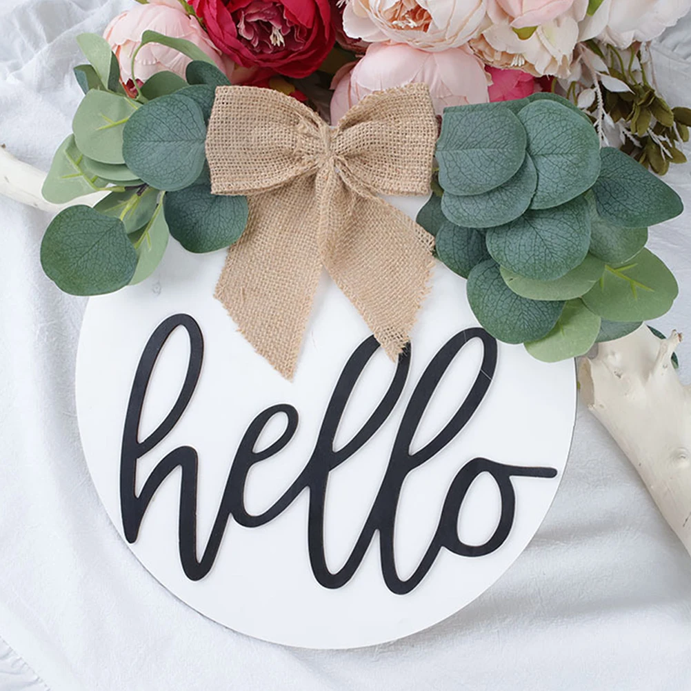 

2pcs Welcome Door Sign Pendant DIY Wood Decor Crafts Home Party Festival Ornament Blank Plaque Hangers Hanging Crafts