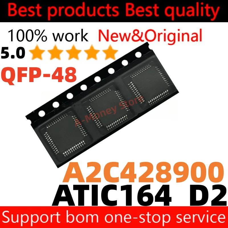 

(5-10pcs)ATIC164 D2 ATIC164-D2 A2C428900 QFP-48