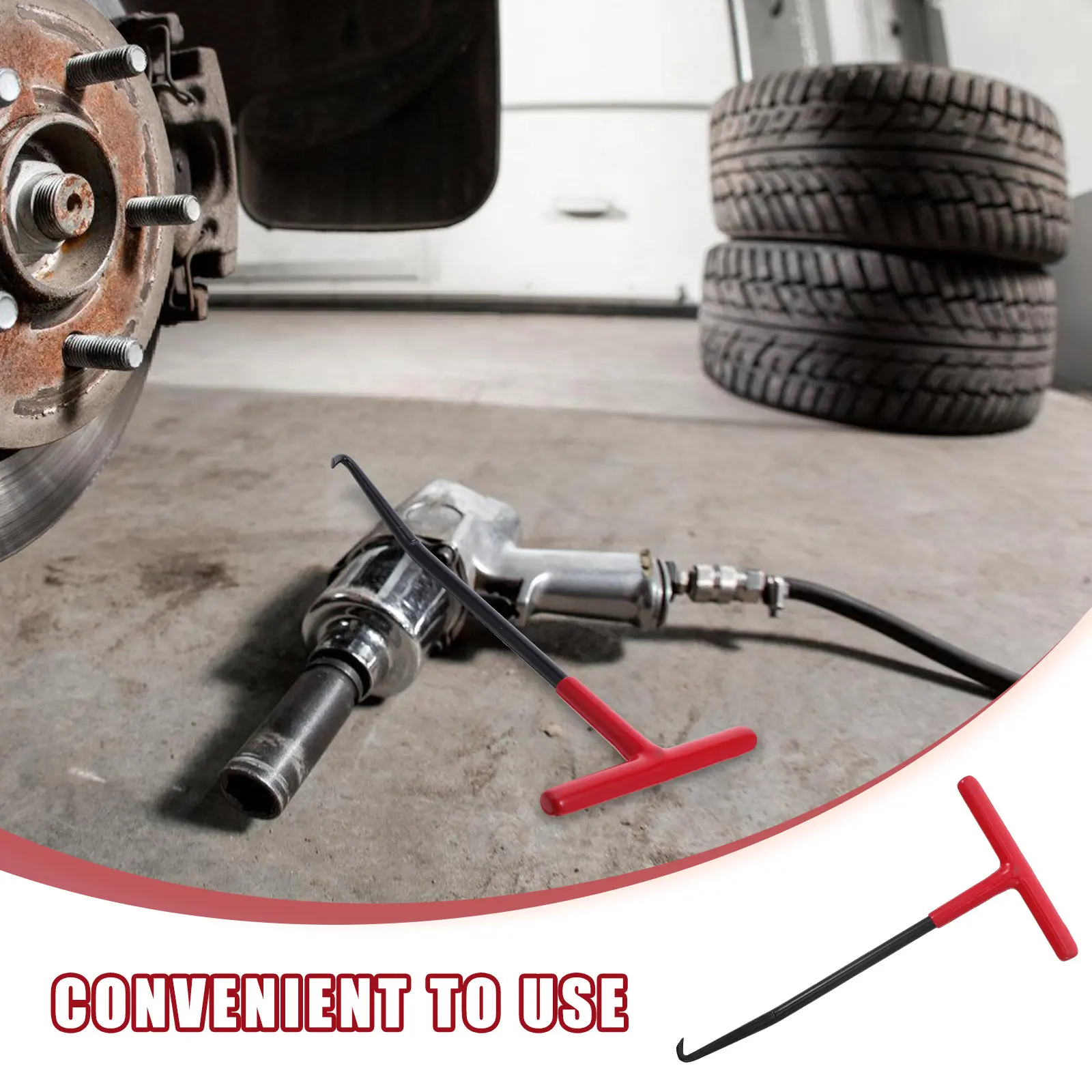 Sturdy Steel Spring Hook Puller Tool Motorcycle Exhaust Pipe Tension Springs Drum Brake Shoe Side Stand Cotter Pin Repair Tool view 3