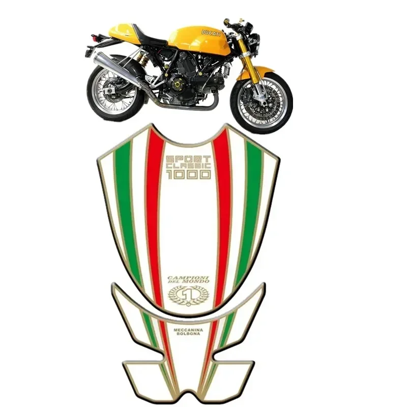 For Ducati Sport Classic 1000 2005-2009 Motorcycle Tank Pad Protector 3D Gel Sticker Decal - 2 Motor